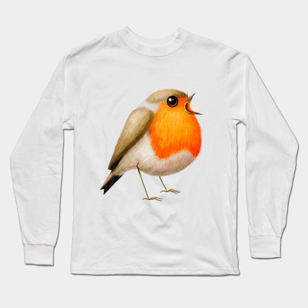 Robin Long Sleeve T-Shirt by KatherineAppleby